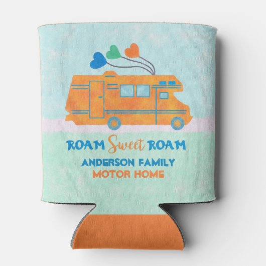 Auto-Camper-Bus RV-Reise | Name hinzufügen Dosenkühler (Rückseite)