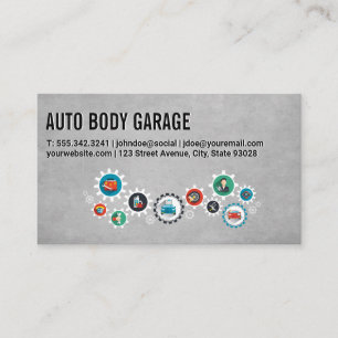 Auto Car Care Mechaniker Techniker Visitenkarte