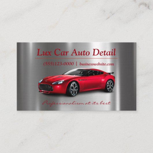 Auto Car Detail Wash Service Visitenkarte (Vorderseite)