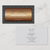Auto Car on Brushed Copper - Sportscar-Vorlage Visitenkarte (Vorne/Hinten)