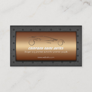 Auto Car on Brushed Copper - Sportscar-Vorlage Visitenkarte