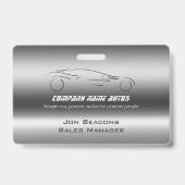 Auto Car on Brushed Steel - Sportscar-Vorlage Ausweis (Back)