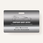 Auto Car on Brushed Steel - Sportscar-Vorlage Ausweis (Rückseite)