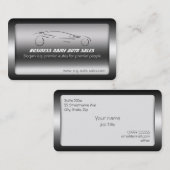 Auto Car on Brushed Steel - Sportscar-Vorlage Visitenkarte (Vorne/Hinten)