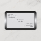 Auto Car on Brushed Steel - Sportscar-Vorlage Visitenkarte (Rückseite)