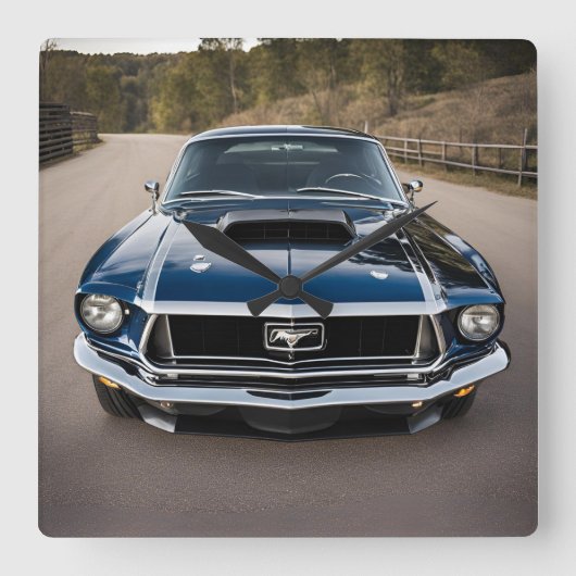 AUTO CAR QUADRATISCHE WANDUHR (Vorderseite)