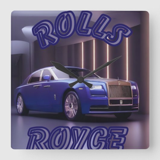 AUTO CAR QUADRATISCHE WANDUHR (Vorderseite)