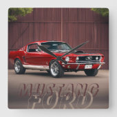 AUTO CAR QUADRATISCHE WANDUHR (Vorderseite)