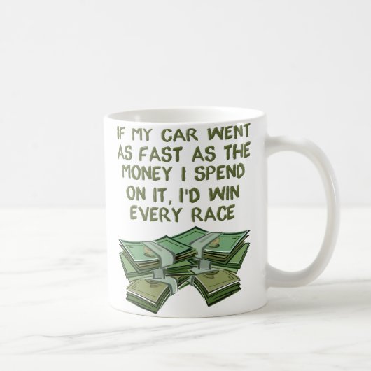 Auto Car Racing Funny Mug Kaffeetasse (Rechts)