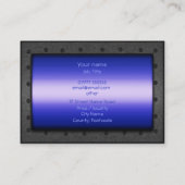 Auto Car Sales, Brushed Blue Chrome - Sportscar Visitenkarte (Rückseite)