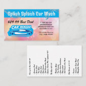 Auto Car Wash Logo | Abwasser Visitenkarte (Vorne/Hinten)