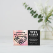 Auto Car Wash Logo | Reinigungsdienst Visitenkarte (Stehend Vorderseite)