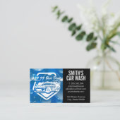 Auto Car Wash Logo | Seifenblasen Visitenkarte (Stehend Vorderseite)