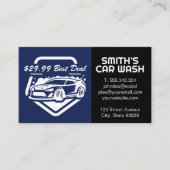 Auto Car Wash Logo Visitenkarte (Vorderseite)