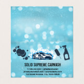Auto Car Wash Reinigungsdienste Visitenkarten (Außenseite Aufgefaltet)