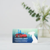 Auto Car Wash | Reinigungsmittel Visitenkarte (Stehend Vorderseite)