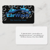 Auto Car Wash | Soap Bubbles | Car Cleaning Visitenkarte (Vorne/Hinten)
