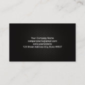 Auto Car Wrench Logo | Metallisches Kohlenstofffas Visitenkarte (Rückseite)