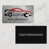 Auto | Car Wrench-Logo Visitenkarte (Vorne/Hinten)