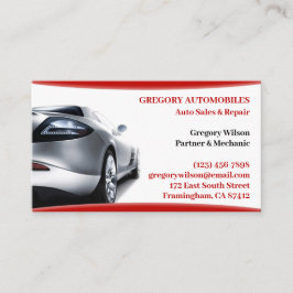 Auto Cars Business Card Visitenkarte