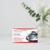 Auto Cars Business Card Visitenkarte (Stehend Vorderseite)