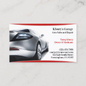Auto Cars Business Card Visitenkarte (Vorderseite)