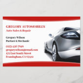 Auto Cars Flyer (Vorne)