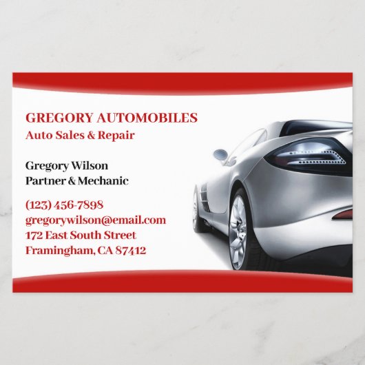 Auto Cars Flyer (Vorne)