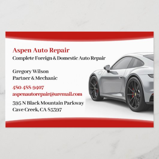 Auto Cars Flyer (Vorne)