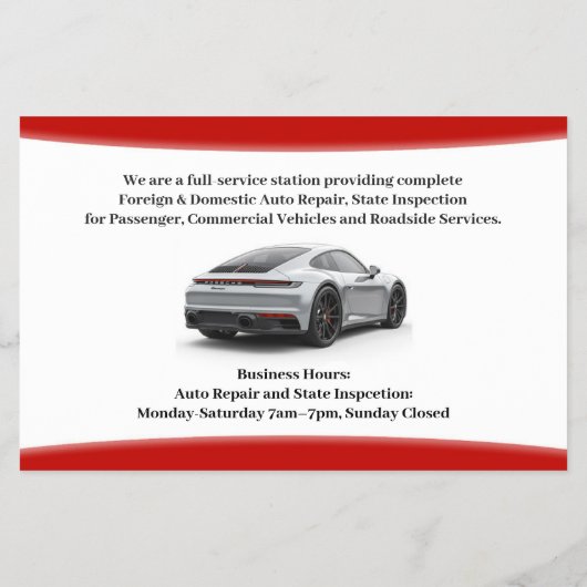 Auto Cars Flyer (Hinten)