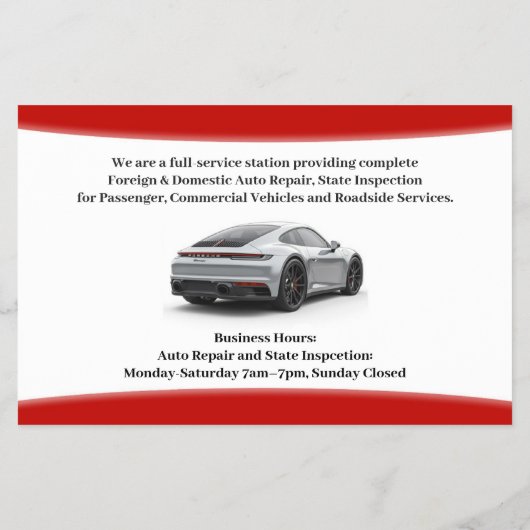 Auto Cars Flyer (Hinten)