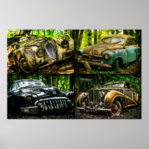 Auto Classic Cars Poster