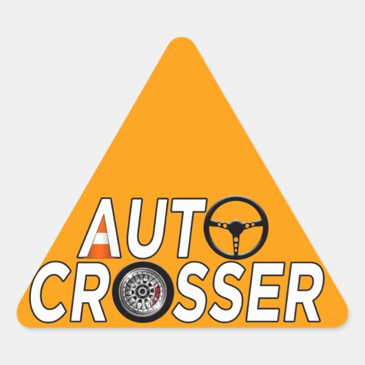 Auto Crosser Dreieckiger Aufkleber (Vorderseite)