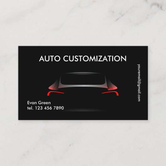 Auto Customizing Car Custom QR Visitenkarte (Vorderseite)