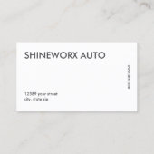 Auto Customizing Car Visitenkarte (Rückseite)
