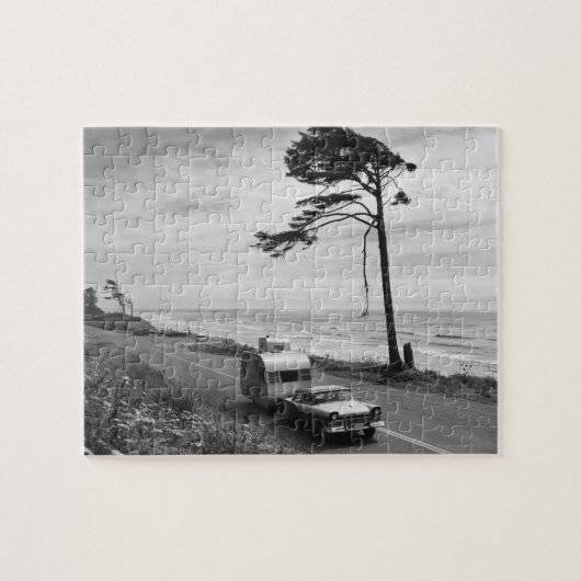 Auto, das Anhänger zieht Puzzle (Horizontal)