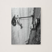 Auto, das Anhänger zieht Puzzle (Vertikal)