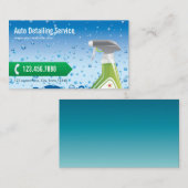 Auto, das berufliche Reinigung einzeln aufführt Visitenkarte (Vorne/Hinten)