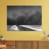 Auto, das den Texas-Panhandle in der Staubschale a Leinwanddruck (Insitu (Wohnzimmer))