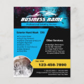 Auto, das die Reinigung moderner Autos regelt Flyer (Vorne)