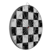 Auto, das karierte Checkered Flagge läuft Dartscheibe (Vorderseite Links)