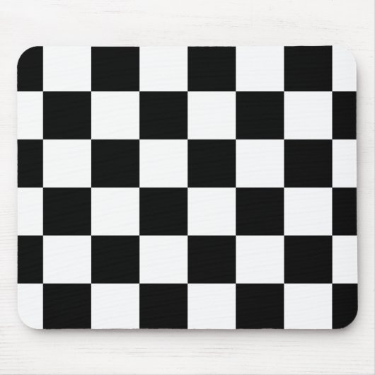 Auto, das karierte Checkered Flagge läuft Mousepad (Vorne)