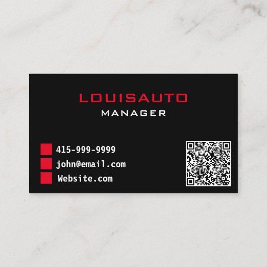 Auto, das moderne Reinigung von schwarzen Autos en Visitenkarte (Rückseite)