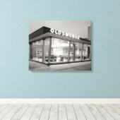 Auto-Dealetion Mitte des Jahrhunderts, 1950. Leinwanddruck (Insitu (Holzboden))