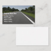 Auto-Design für Autobahnen Visitenkarte (Vorne/Hinten)