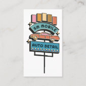 Auto Detail Car Wash Valeting Retro Vintag Visitenkarte (Vorderseite)