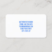 Auto Detail Farblich Visitenkarte (Rückseite)