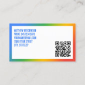 Auto Detail Farbliche QR Visitenkarte (Rückseite)