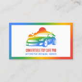 Auto Detail Farbliche QR Visitenkarte (Vorderseite)