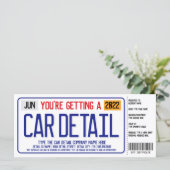 Auto Detail Lizenzschild Geschenkgutschein (Stehend Vorderseite)